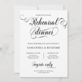 書ユニーク字のリエレガントハーサル 招待状 (正面)