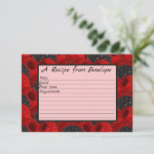 書レシピカードのジューシーなベリーパターンと名前 カード (スタンド正面)