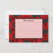 書レシピカードのジューシーなベリーパターンと名前 カード (裏面)