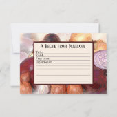 書レシピ付きニンニクと名前 カード (正面)