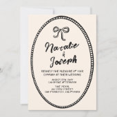 書ヴィンテージのモダンおもしろいを結婚手に入れる 招待状 (正面)