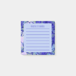 書下へ |青い抽象芸術アートが並ぶ ポストイット