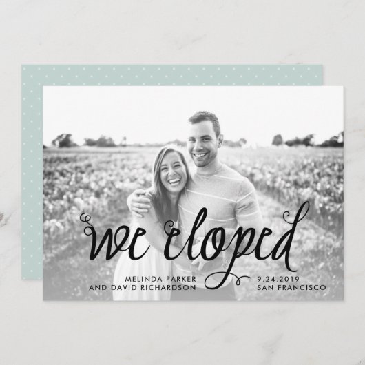 書予測できな道 | 我々は写真の発表を逃れた 案内状 (正面/裏面)