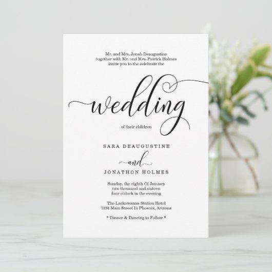 書伝統的道結婚式招待状 招待状 (スタンド正面)