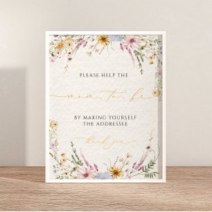 書住所ベビーシャワー住所 ポスター