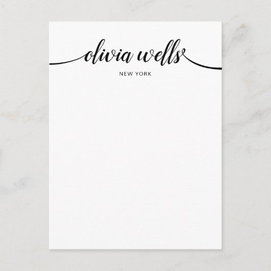 書体のタイポグラフィ ポストカード (正面)