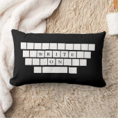 書作家志望の贈り物-枕-オン ランバークッション (ブランケット)