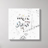 書出ろ!作家のやる気を起こさせるモットー キャンバスプリント (正面)