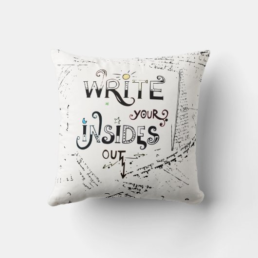 書出ろ!作家のやる気を起こさせるモットー クッション (裏面)