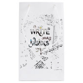 書出ろ!作家のやる気を起こさせるモットー スモールペーパーバッグ (裏面)