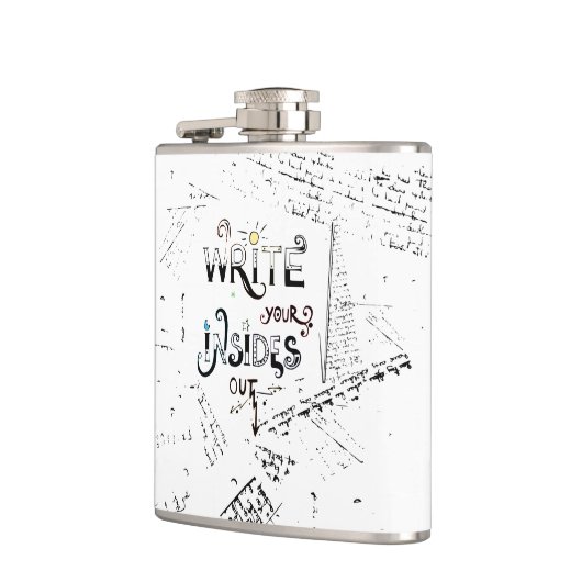 書出ろ!作家のやる気を起こさせるモットー フラスク (左)