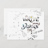 書出ろ！作家のやる気を起こさせるモットー ポストカード (正面/裏面)