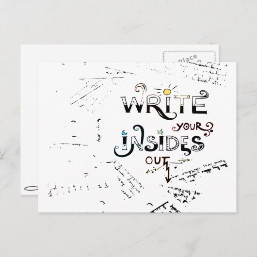 書出ろ！作家のやる気を起こさせるモットー ポストカード (正面/裏面)