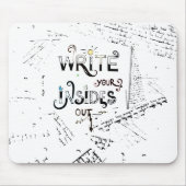 書出ろ!作家のやる気を起こさせるモットー マウスパッド (正面)