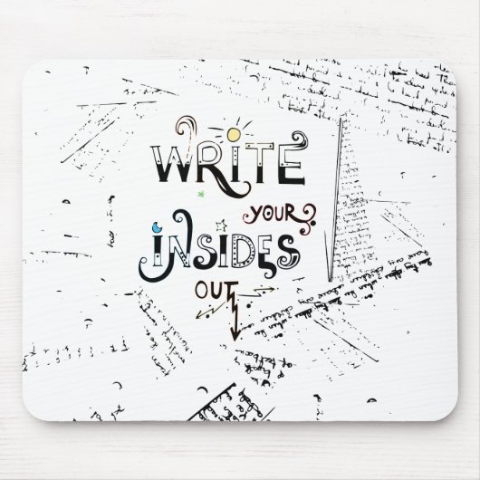書出ろ!作家のやる気を起こさせるモットー マウスパッド (正面)