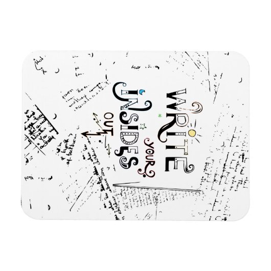 書出ろ!作家のやる気を起こさせるモットー マグネット (横)