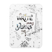 書出ろ!作家のやる気を起こさせるモットー マグネット (縦)