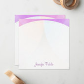 書名エレガントスクリプトMonogramテンプレート ノートカード (正面/裏面インサイチュ)