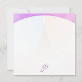 書名エレガントスクリプトMonogramテンプレート ノートカード (裏面)