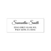 書名エレガントAll Caps Address ラバースタンプ (インプリント)