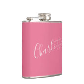 書名パーソナライズされたピンクバチェロレッテ フラスク (右)