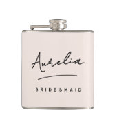 書名パーソナライズされたピンクバチェロレッテ フラスク (正面)