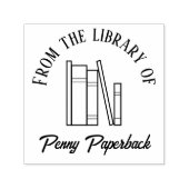 書名パーソナライズされた蔵書票 セルフインキングスタンプ (デザイン)