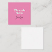 書名ピンクエレガントプレーンありがとう エンクロージャーカード (正面/裏面)