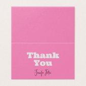 書名ピンクエレガントプレーンサンキューカード (外部フラット)