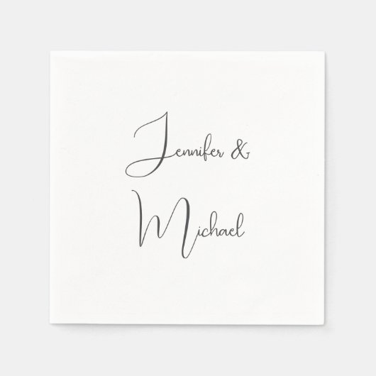 書名プレーンエレガントシンプルグレー白 スタンダードカクテルナプキン (正面)