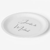 書名プレーンエレガントシンプルグレー白 ペーパープレート (アングル)