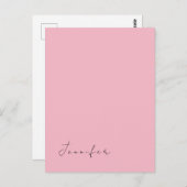 書名プロフェッショナルプレインピンクフェミニン ポストカード (正面/裏面)