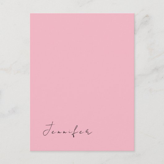 書名プロフェッショナルプレインピンクフェミニン ポストカード (正面)