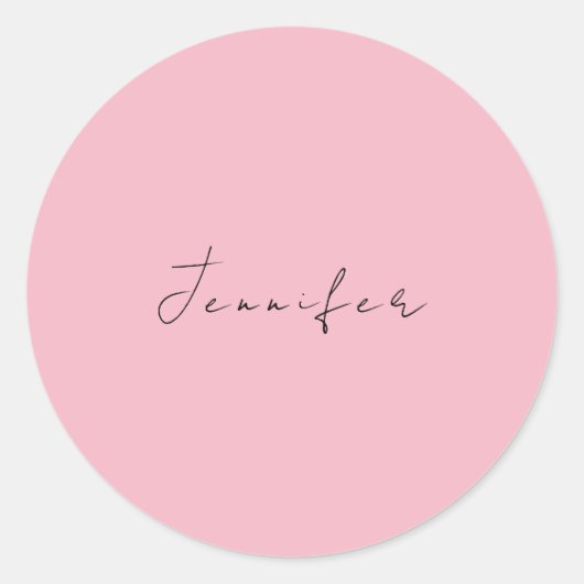 書名プロフェッショナルプレインピンクフェミニン ラウンドシール (正面)