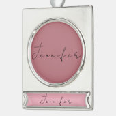 書名プロフェッショナル平桃色バラ金ゴールド シルバープレートバナーオーナメント (左)