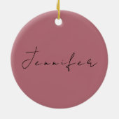 書名プロフェッショナル平桃色バラ金ゴールド セラミックオーナメント (裏面)