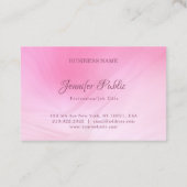 書名モダンピンクエレガントテンプレート 名刺 (裏面)
