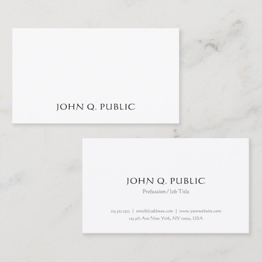 書型入力シンプルテンプレートモダンスタイリッシュ 名刺 (正面/裏面)