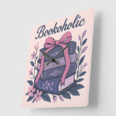 書孔の スクエア壁時計 (傾斜)