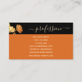 書字の署名フローラ（黒） 名刺 (裏面)