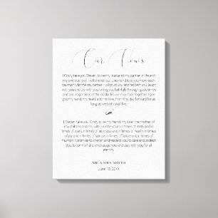 書字スクリ結婚プトのVowsキャンバス印刷 キャンバスプリント