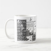 書店の主人が本から歩む コーヒーマグカップ (左)