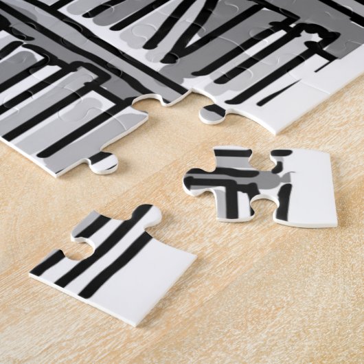 書店の主人が本から歩む ジグソーパズル (側面)