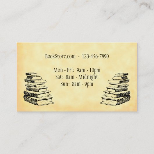 書店カスタム名刺 名刺 (裏面)