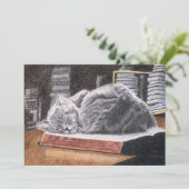 書店キャットカスタマイズ可能招待状 招待状 (スタンド正面)