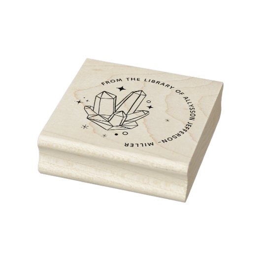 書庫エレガントの結晶名前をカスタムする ラバースタンプ (スタンプ)