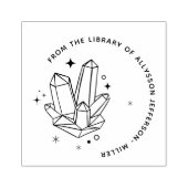 書庫エレガントの結晶名前をカスタムする ラバースタンプ (インプリント)