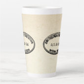 書庫スタンプ・スミソニアン協会1944 カフェラテマグ (正面)