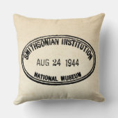 書庫スタンプ・スミソニアン協会1944 クッション (裏面)