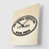 書庫スタンプ・スミソニアン協会1944 スクエア壁時計 (傾斜)